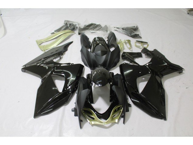 Negro Brillante Plata Mate 09-16 GSXR 1000 Carenados Moto