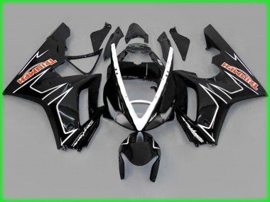 Negro Brillo Con Blanco 06-08 Daytona 675 Carenados Moto