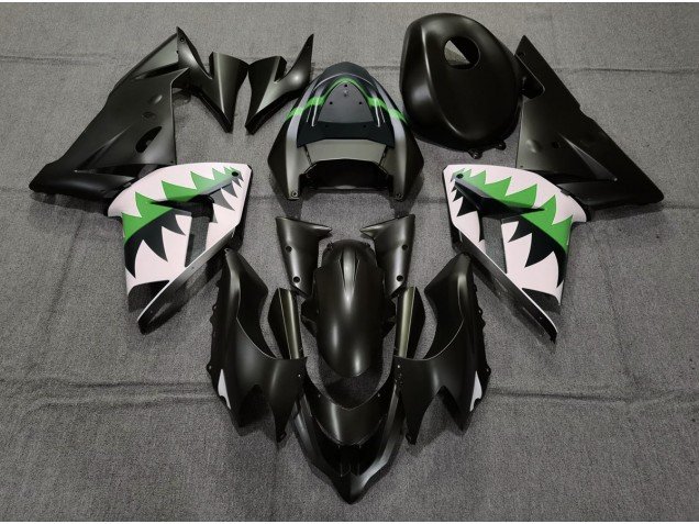 Negro Mate & Verde 04-05 ZX10R Carenados Moto