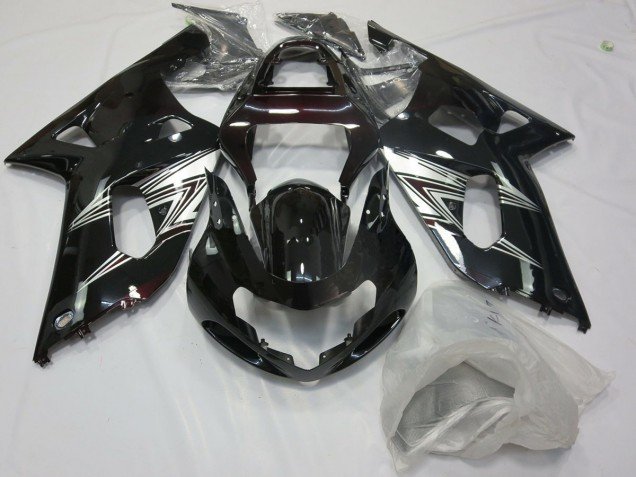 Negro Plata 01-03 GSXR 600-750 Carenados Moto