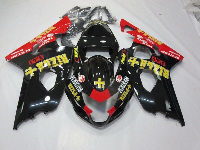 Negro Rizla 04-05 GSXR 600-750 Carenados Moto