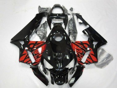 Negro & Rojo Tribal 05-06 CBR600RR Carenados Moto