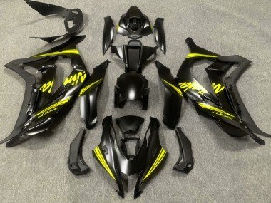 Negro Satinado & Amarillo 16-19 ZX10R Carenados Moto