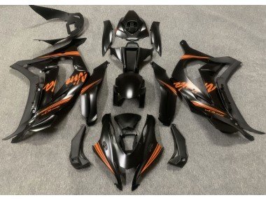 Negro Satinado & Naranja 16-19 ZX10R Carenados Moto