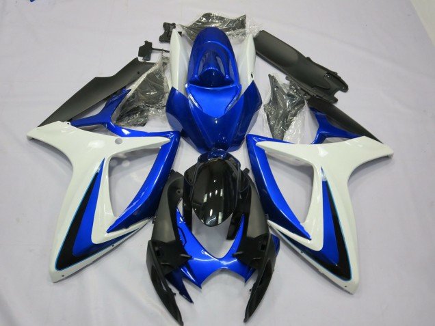 OEM Estilo Blanco Azul 06-07 GSXR 600-750 Carenados Moto