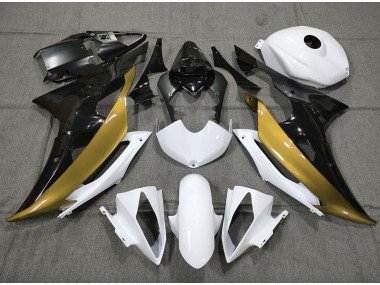 Oro Personalizado En Blanco & Negro 08-16 R6 Carenados Moto