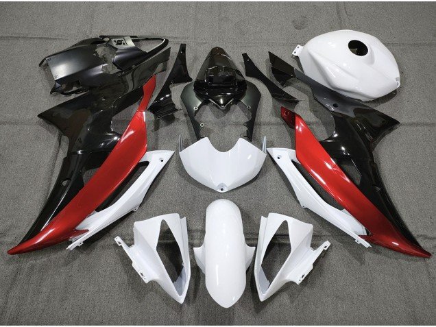 Personalizado Rojo Blanco & Negro 08-16 R6 Carenados Moto