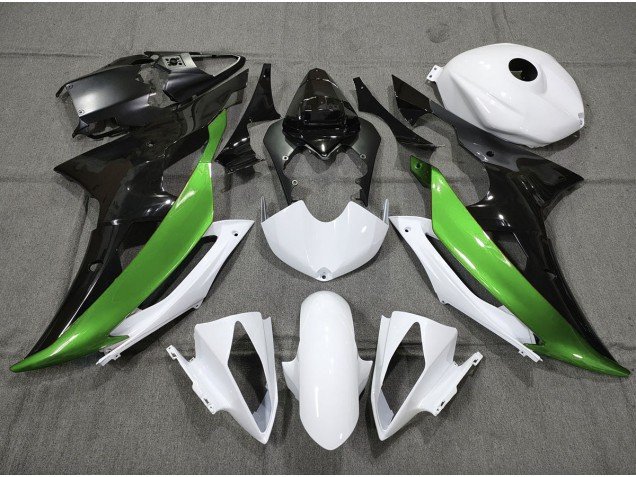 Personalizado Verde Blanco & Negro 08-16 R6 Carenados Moto