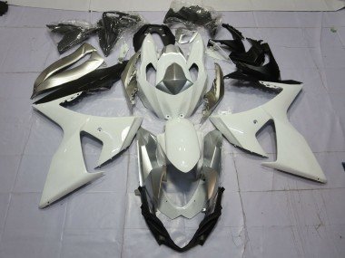 Plata & Blanco 09-16 GSXR 1000 Carenados Moto