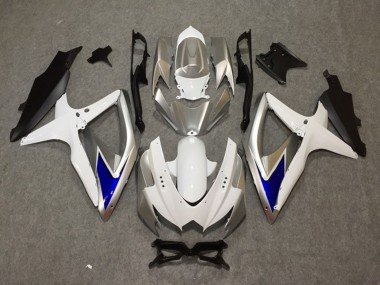 Plata Blanco Azul 08-10 GSXR 600-750 Carenados Moto