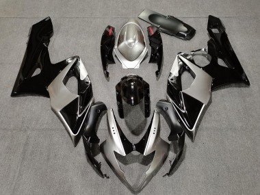 Plata & Negro 05-06 GSXR 1000 Carenados Moto