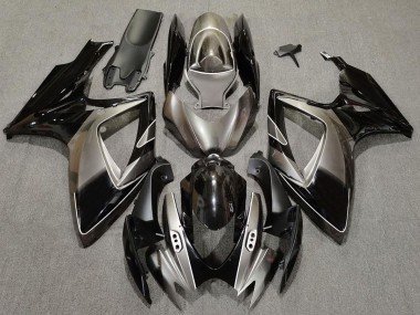 Plata Oscura & Negro 06-07 GSXR 600-750 Carenados Moto