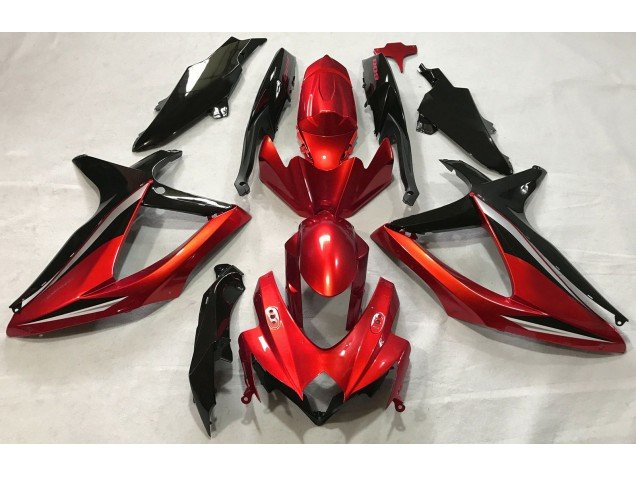 Rojo Brillante 08-10 GSXR 600-750 Carenados Moto