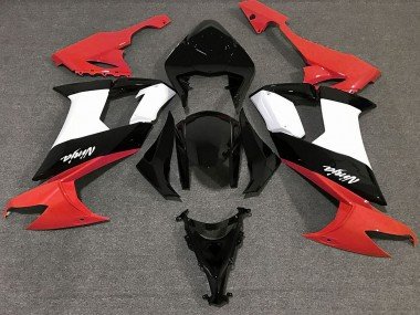 Rojo Brillante Blanco & Negro 08-10 ZX10R Carenados Moto