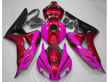 Rojo Brillante & Rosa 06-07 CBR1000RR Carenados Moto