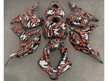 Rojo Gris Camuflaje 09-12 CBR600RR Carenados Moto