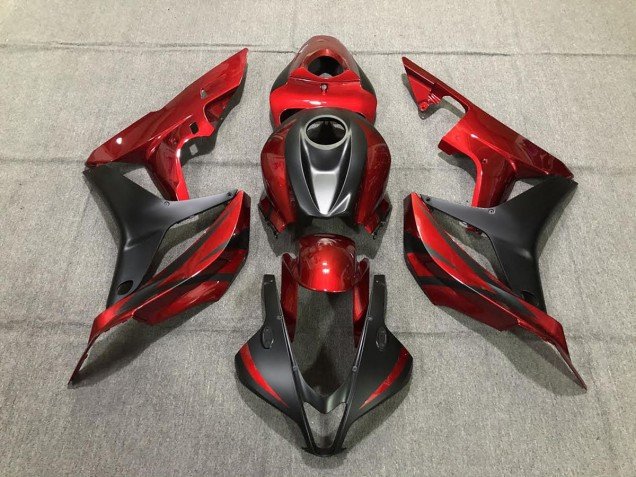 Rojo Intenso & Negro Mate 07-08 CBR600RR Carenados Moto