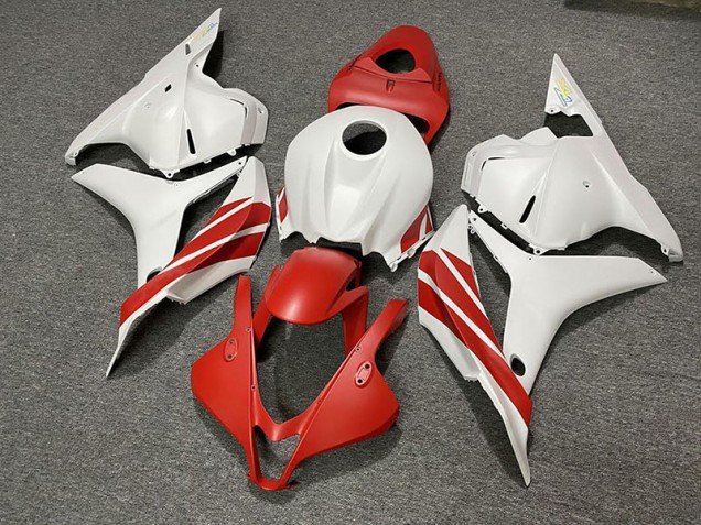 Rojo Mate / Blanco 09-12 CBR600RR Carenados Moto