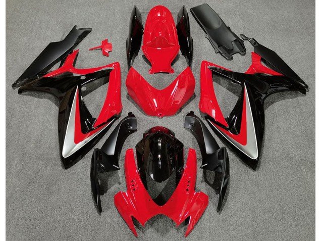 Rojo Negro Estilo OEM 06-07 GSXR 600-750 Carenados Moto