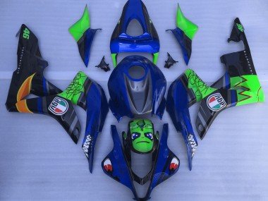 Tiburón Azul & Verde 07-08 CBR600RR Carenados Moto