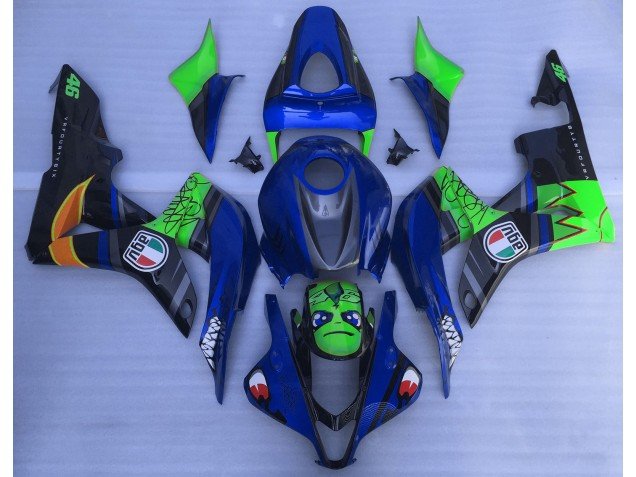 Tiburón Azul & Verde 07-08 CBR600RR Carenados Moto