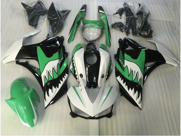 Tiburón Verde & Blanco 15-18 R3 Carenados Moto