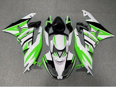 Verde Blanco & Negro Zag 09-12 ZX6R Carenados Moto