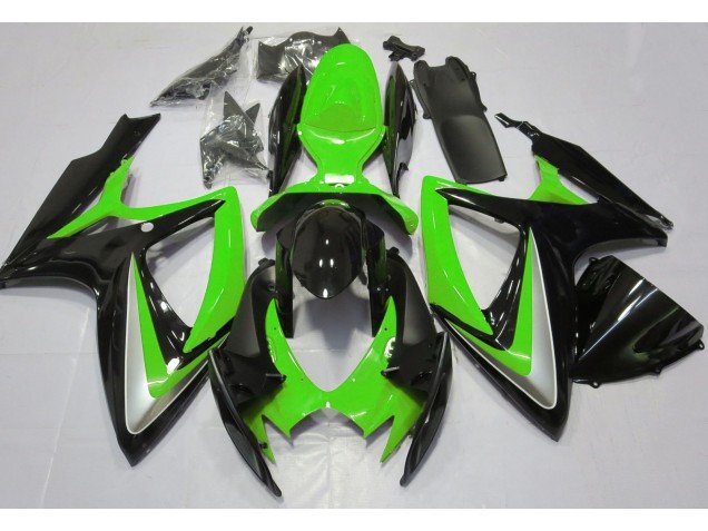 Verde Brillante Debadged 06-07 GSXR 600-750 Carenados Moto