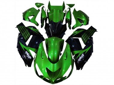 Verde Brillante & Negro 06-11 ZX14R Carenados Moto