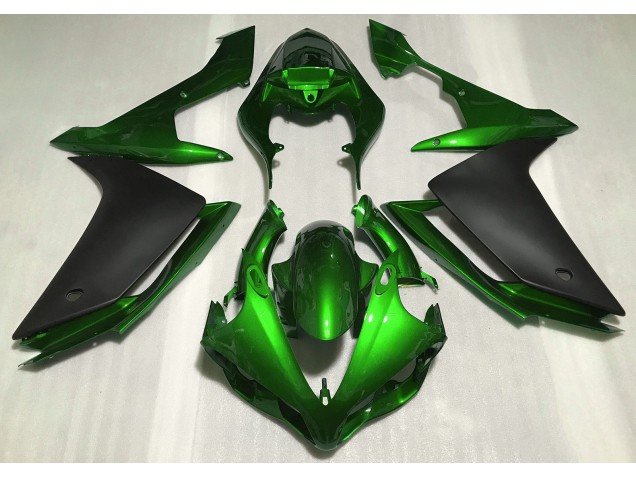 Verde Brillante & Negro 07-08 R1 Carenados Moto