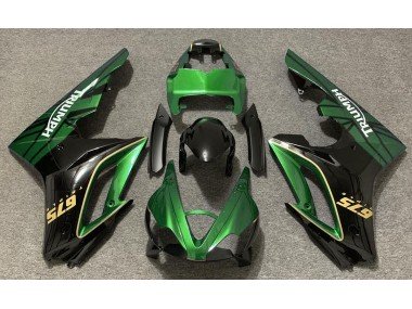 Verde Brillante & Negro 09-12 Daytona 675 Carenados Moto