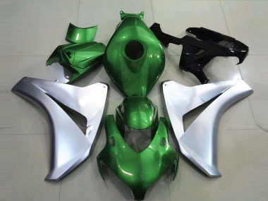 Verde Brillante & Plata 08-11 CBR1000RR Carenados Moto