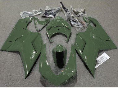 Verde Militar Brillante 07-14 Ducati 848 1098 1198 Carenados Moto