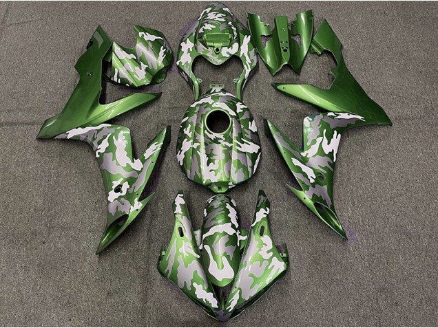 Verde Oscuro Camuflaje 04-06 R1 Carenados Moto