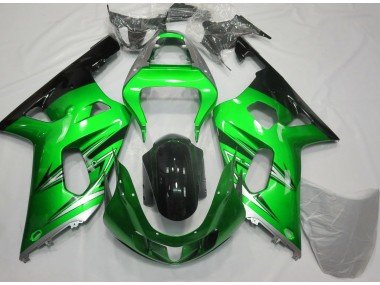 Verde & Plata 01-03 GSXR 600-750 Carenados Moto