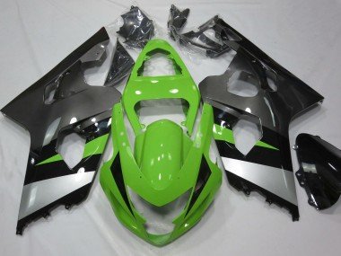 Verde & Plata 04-05 GSXR 600-750 Carenados Moto