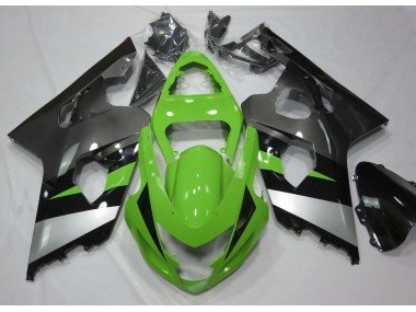 Verde & Plata 04-05 GSXR 600-750 Carenados Moto