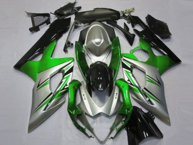 Verde Plata & Negro 05-06 GSXR 1000 Carenados Moto