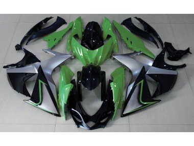 Verde Plata & Negro 09-16 GSXR 1000 Carenados Moto